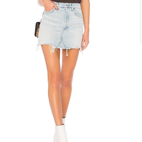 Agolde Quinn Denim Skirt (size 24) - Picture 1 of 4
